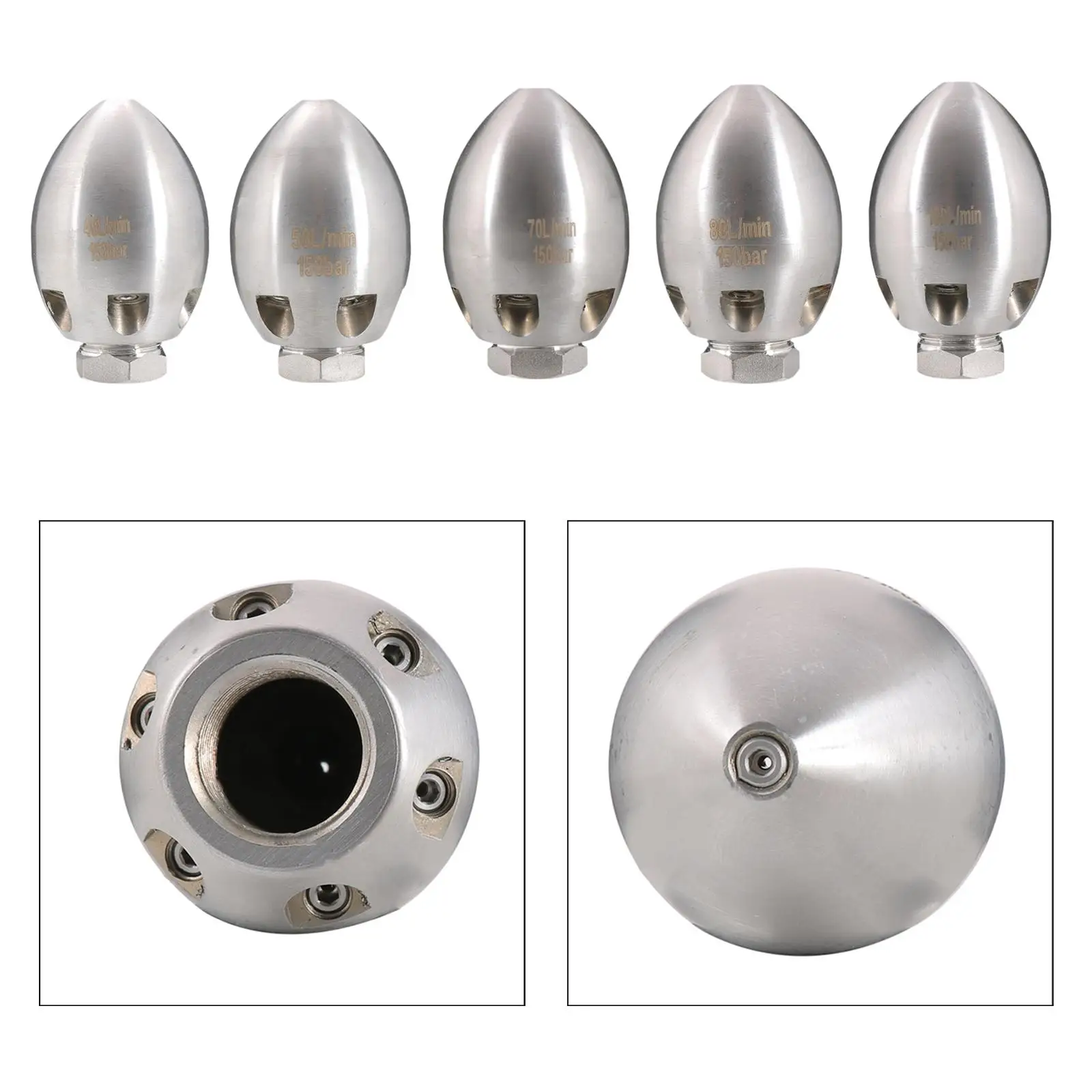 Sewer Jet Nozzle 1/2 3/8 NPT Washing Pipe Unclogging Connector Drain Pipe