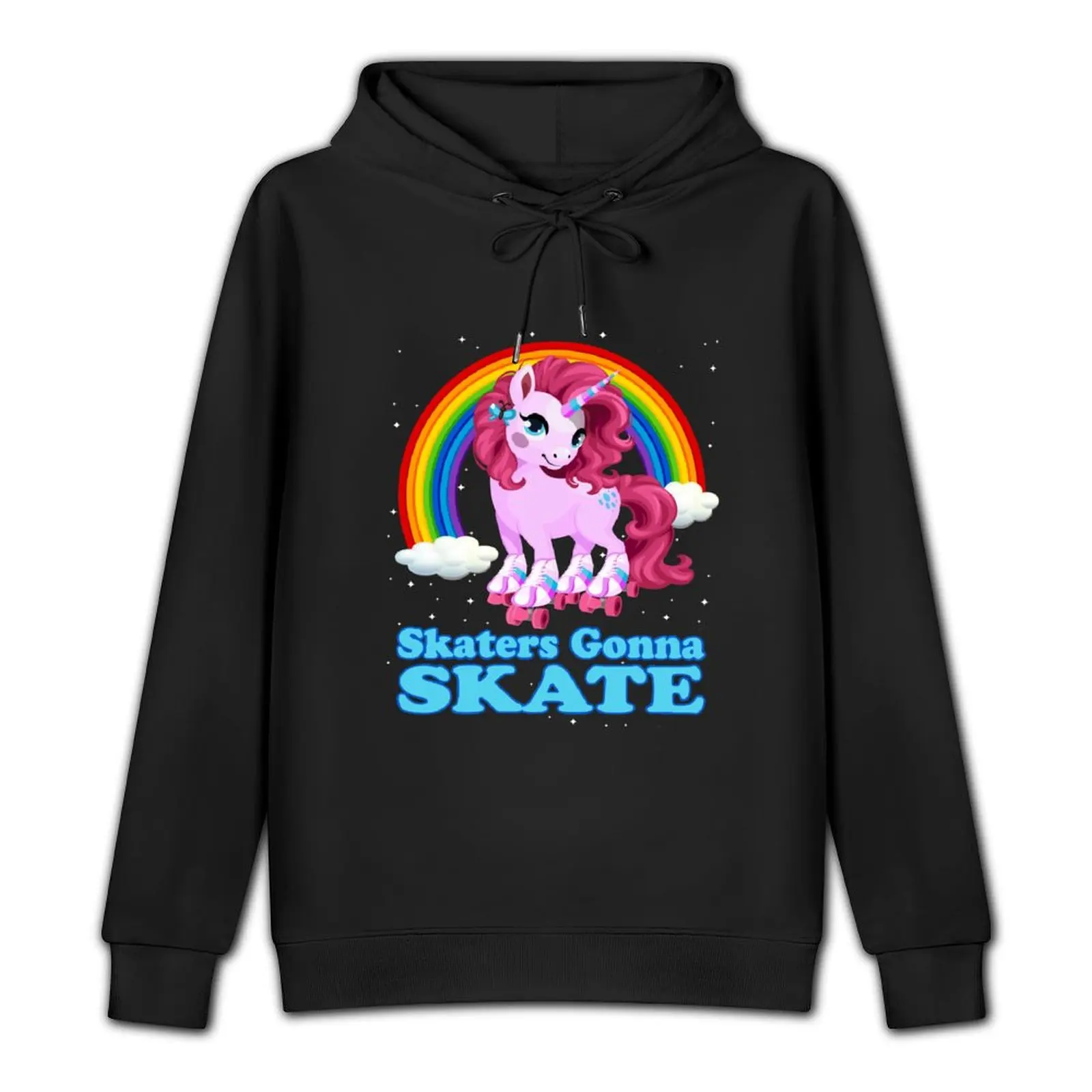 70s 80s Roller Girl Skaters Gonna Skate Unicorn Gift Pullover Hoodie anime clothes hooded shirt tracksuit