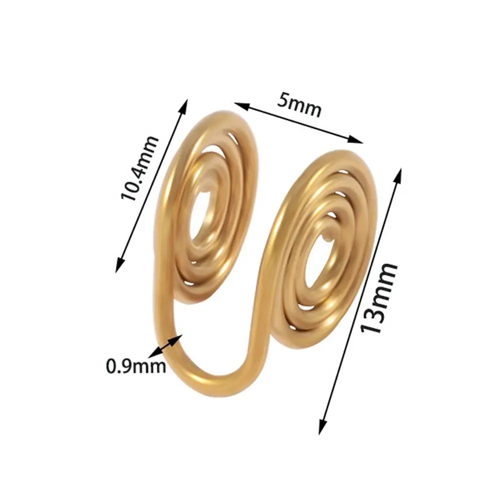 لتورم الضغط الأقراط الفولاذ المقاوم للصدأ أسود اللون دوامة الغضروف الأذن الكفة مجوهرات اكسسوارات الأقراط غير ثقب