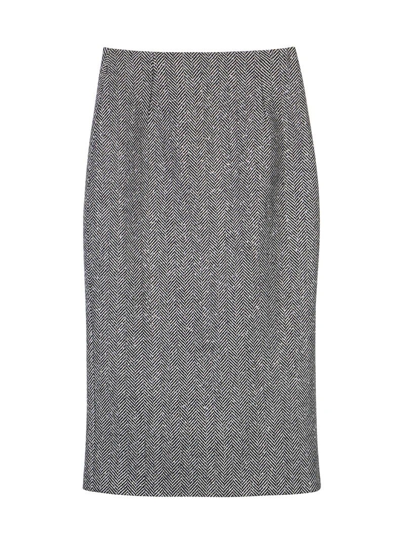 

New product fashionable and elegant celebrity high-end temperament design and small fragrance style herringbone slim skirt