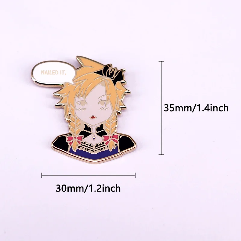 Game Final Fantasy Hard Enamel Pin Kawaii Cloud Strife Badge Brooch Gamer Gift Jewelry