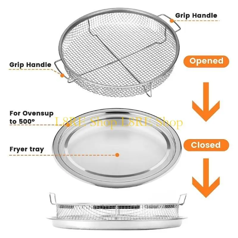 오븐 바삭 바삭 대차를위한 L8RE 에어 프라이어 바베큐 그릴 홀더 스테인리스 스틸 랙 비 스틱