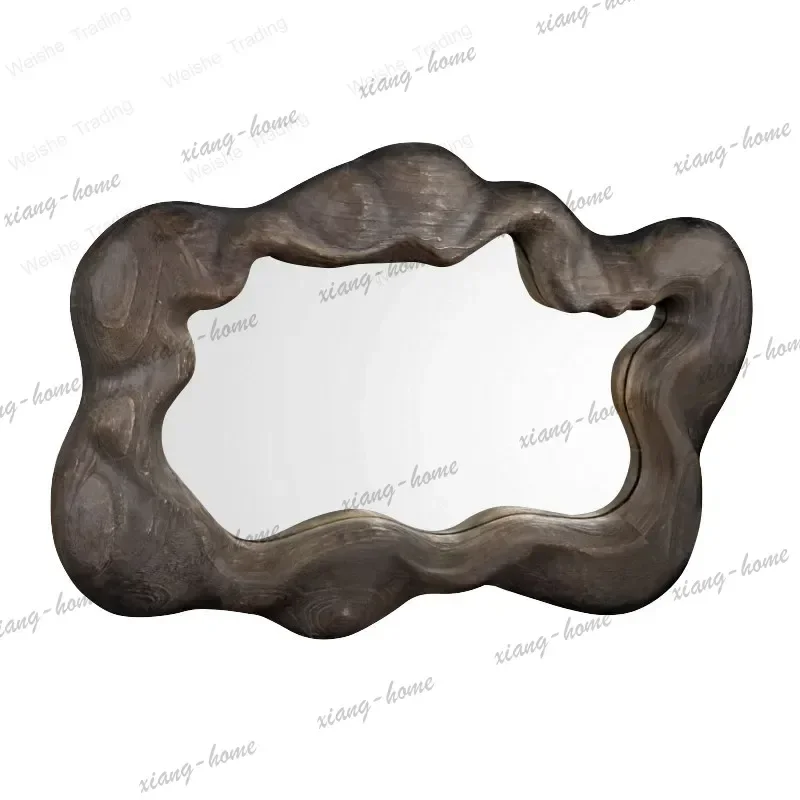 ld French art decorative mirror home living room irregular dressing creative retro special-shaped mirror wall hanging