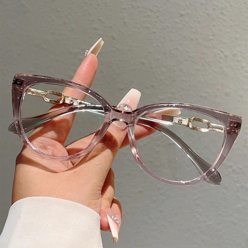 KAMMPT Vintage Cat Eye Brille Frauen Mode Candy Farbe Rand Blau Licht Blockieren Optische Rahmen Neue Trendy Marke Design Brillen