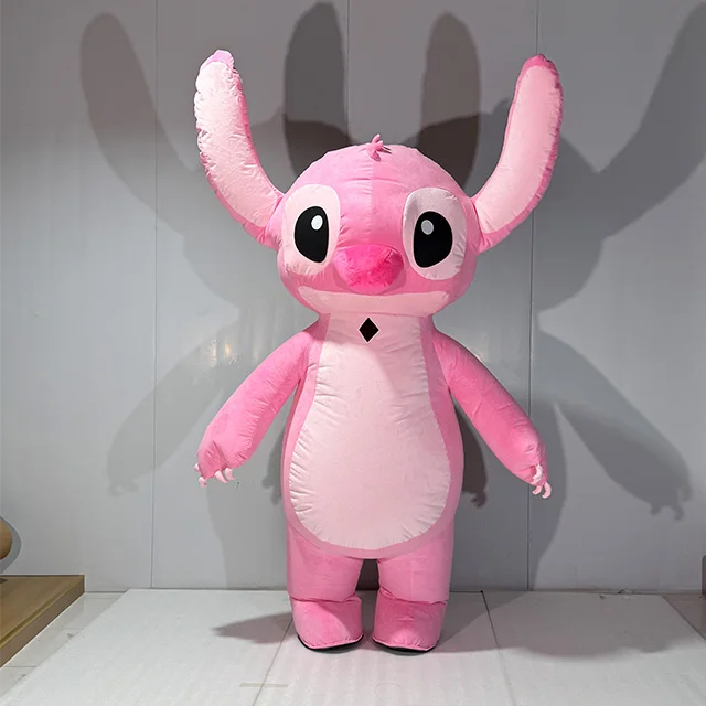Disfraz de Mascota Koala Rosa de Disney, Muñeco Andante para Desfiles, Cosplay de Personaje Adulto, Evento de Fiesta de Halloween, Sin Batería