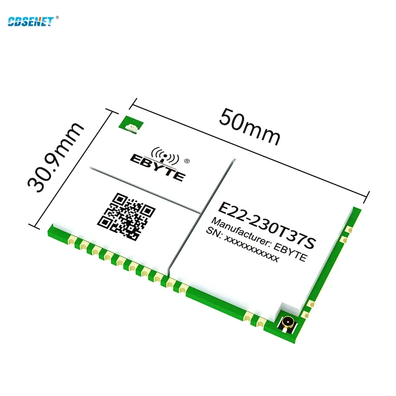 Imagem -02 - Lora Wireless rf Module Cdsenet E22230t37s 37dbm Longa Distância 25km Menor Potência Lbt Rssi Verdog Smd Stamp Hole 230mhz