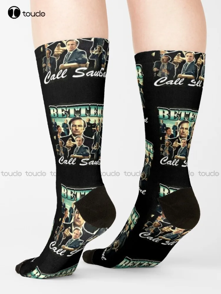 Better Call Saul Vintage Socks Black Socks Men 360° Digital Print Christmas New Year Gift Creative Funny Socks Halloween New Art