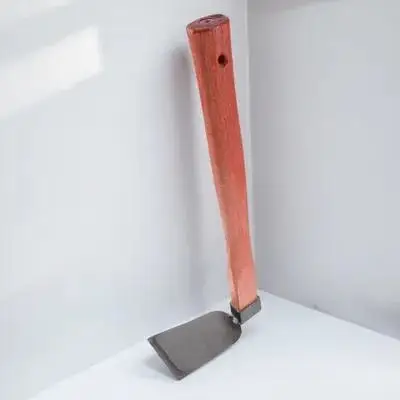 

Compact Sturdy Gardening Hoe Wooden Handle Steel Head Weeding Planting Flower Farming Tool Outdoor Agricultural Supply