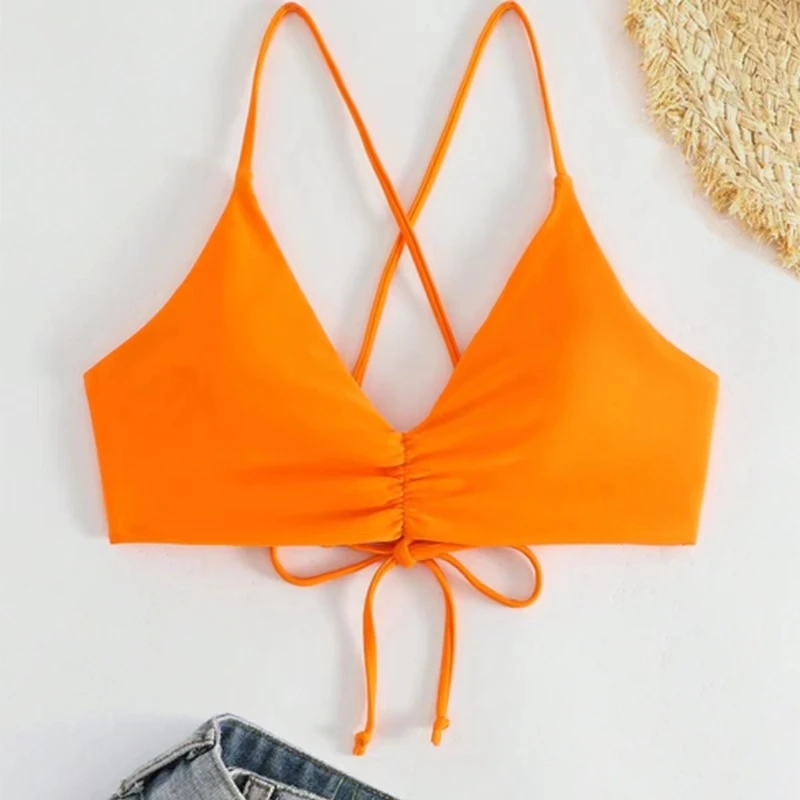 Bikini con cordones de alta gama para mujer, traje de baño de vacaciones en la playa, nuevo traje de baño sexy de tres puntos, Bikini de puro deseo