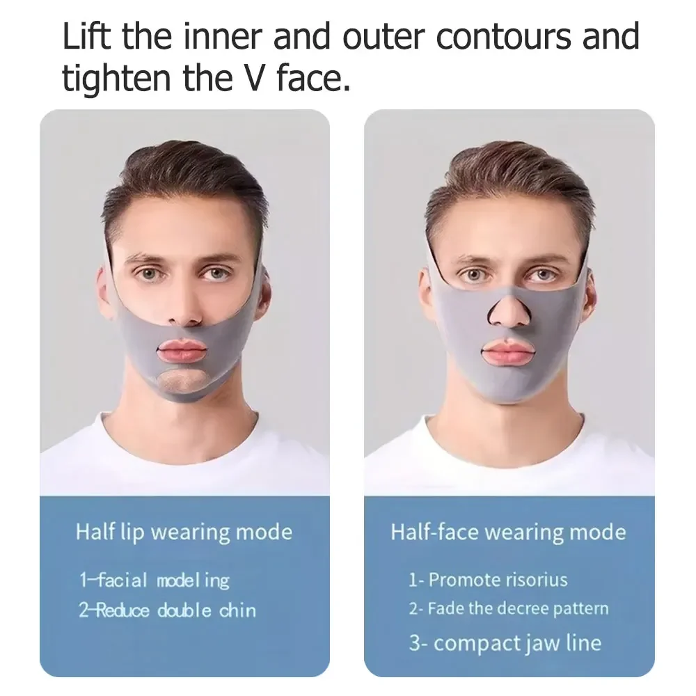 1Pc Face Sculpting Sleep Mask Breathable Elastic Lifting Tightening Mask Skin Care Slimming Strap Chin Up Mask Woman view 4