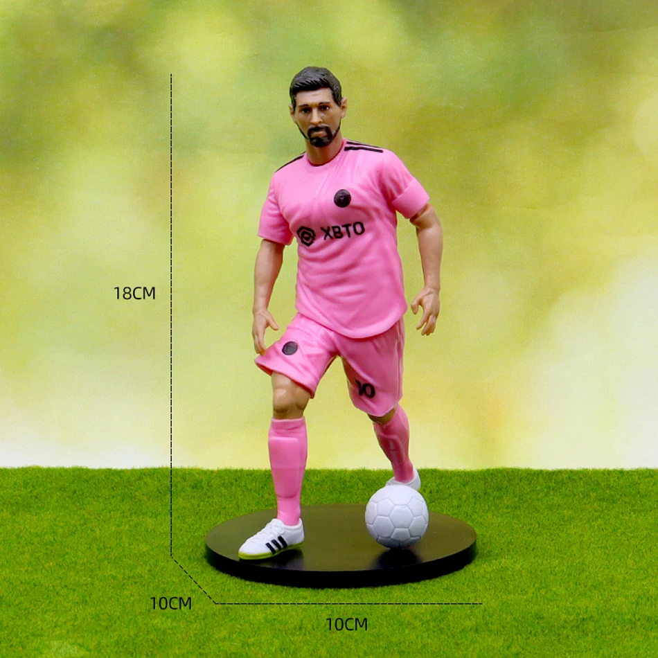 6pcs New Football Star FIFA C.Ronaldo  Messi Mbappe Model Dolls Cartoon Cute Action Figure Car Accessories Football Fans Gifts