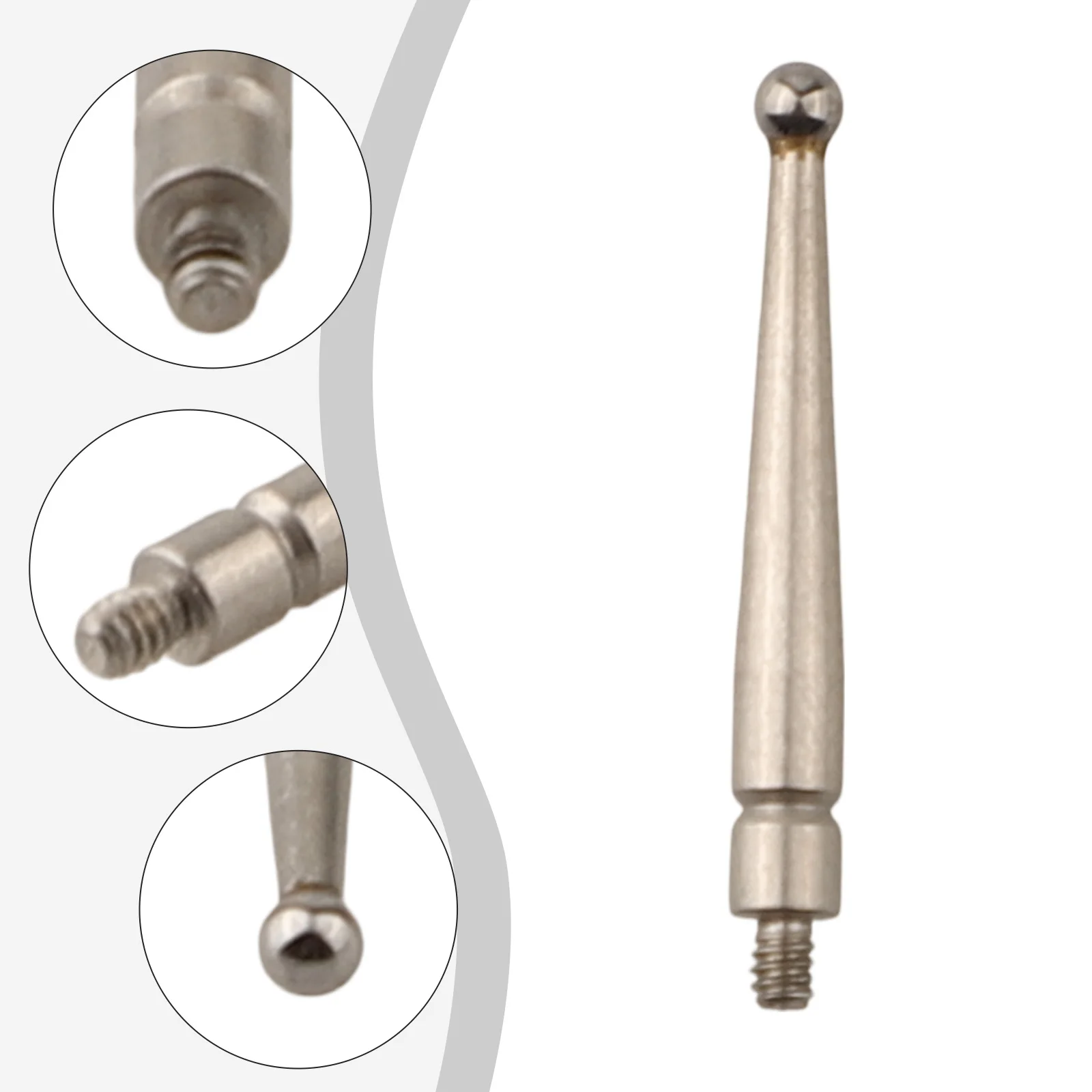 For Dial Test Indicator Probe Rod Featuring Steel Ball Tip and Threaded Shank M1.6x0.35 for Accurate Measurements