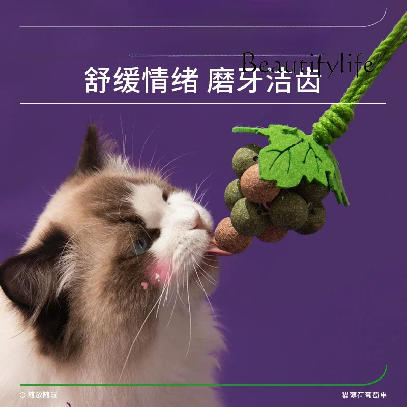 Catnip ball toy cat teaser stick self-hi boredom relief artifact bite-resistant exquisite ball molar stick