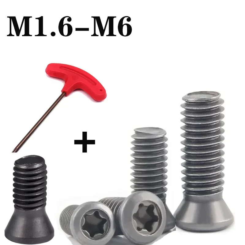 

CNC Torx Screw M1.6 M1.8 M2.0 M2.2 M2.5 M3.0 M3.5 M4.0 M5.0 M6.0 Lathe Tool Holder Screw Set+1 CNC Screwdriver