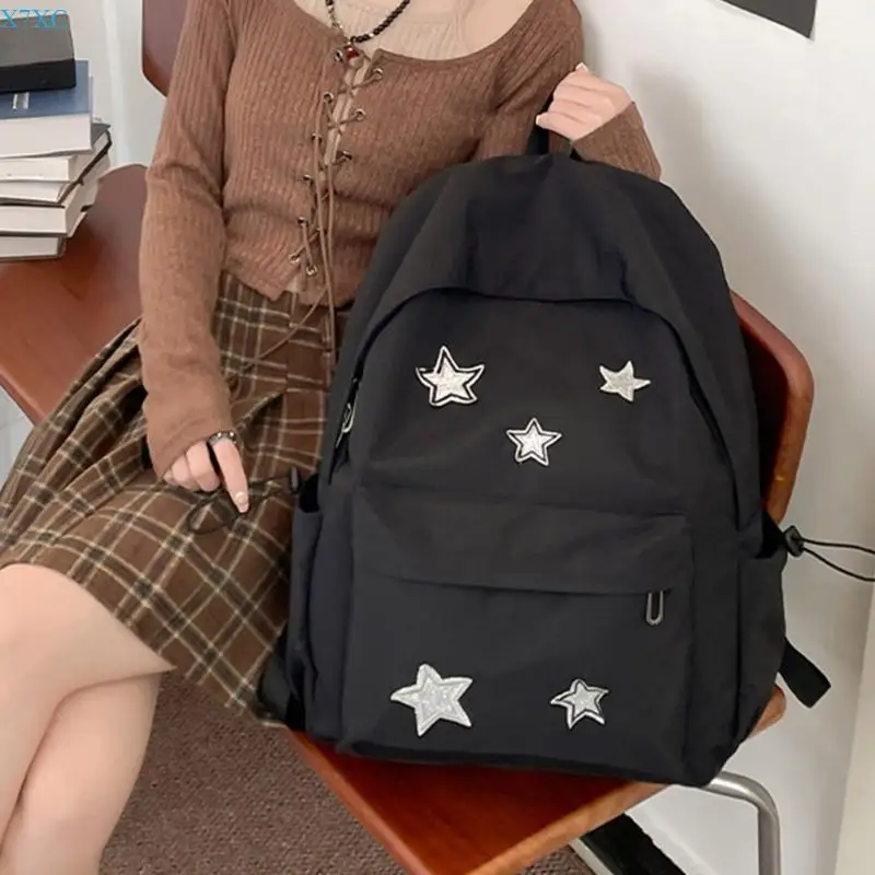 X7XC 2025 Fashion Preppy Bag Simple Backpack School Backpack Laptop Bag Casual Daypack Work Commuters Bag Travel Bag Gifts