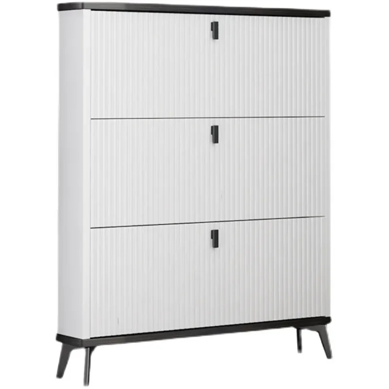 

Italian ultra-thin tipping bucket shoe cabinet, indoor porch cabinet at home door, integrated 2024 new popular space-saving shoe