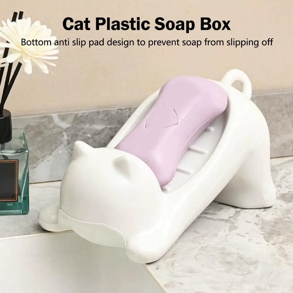 Cute Cat Duck Shape Soap Box Soap Dish Drainable Storage Holder Soap Container Storage Dish Household Bathroom Accessories view 2
