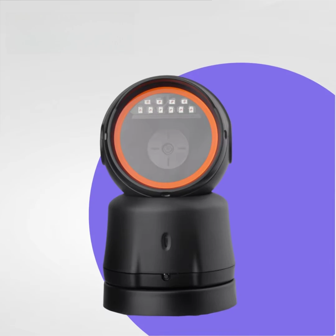Automatic QR Code Scanner Desktop POS Scanning Machine Support 1D 2D Barcode Reader With Wireless Charging Base for Shop