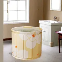 Folding Large Bath PVC Portable Bathtub Folded Bucket Adult Tub Bathroom Thickening SPA Tubs for Adults