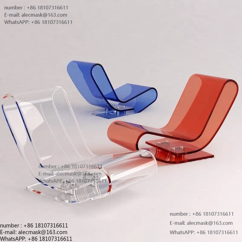 

Color acrylic sofa transparent lazy chair reclining couch light luxury balcony leisure chair single Nordic