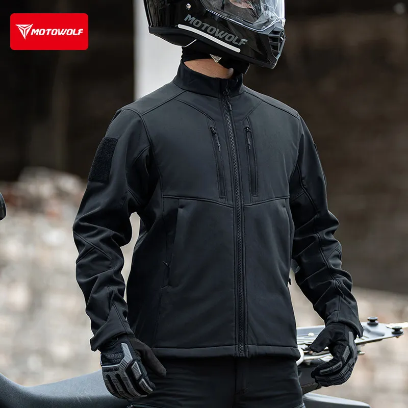 MOTOWOLF Motorcycle Riding Locomotive Jackets Men Women Autumn Winter Windproof Warm Fleece Coat