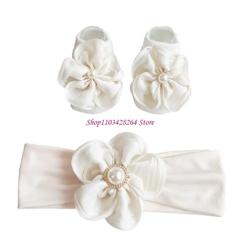 

Elastic Hair Accessories Lace Headband & Socks Set Baby Girl Hair Bands
