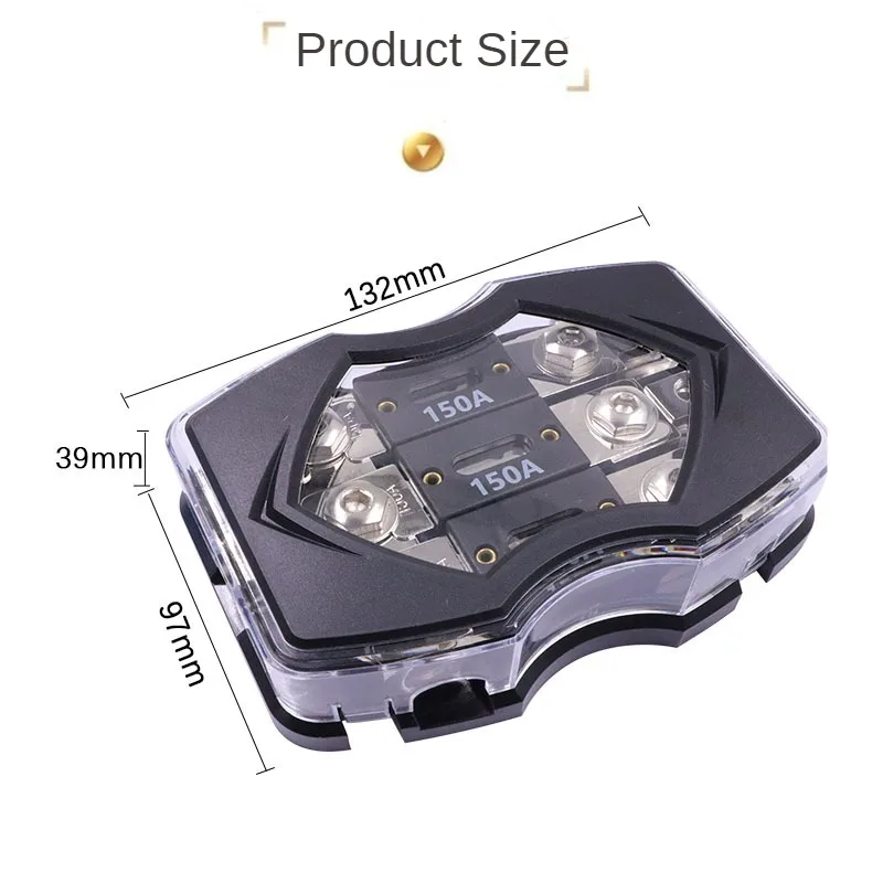 Car Audio Fuse Holder Car Audio Modification Power Distribution Fuses Box Power Splitting 0 Ga In 4 Ga Out 3x150A