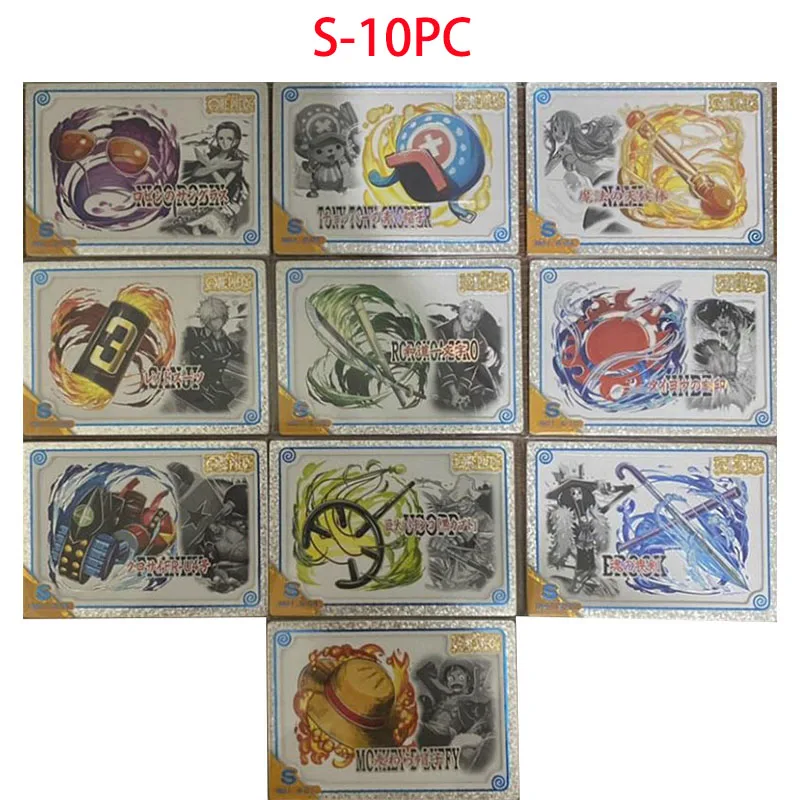 Anime ONE PIECE Rare S Refractive Flash Cards Luffy Robin Sanji Zoro Toys for boys Collectible Cards Christmas Birthday Gift