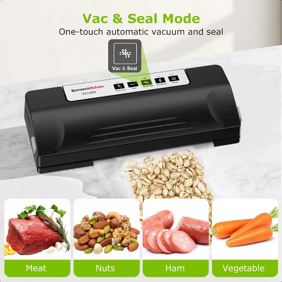 Seladora a vácuo hine para alimentos multifuncional, modo de operação automática, design compacto de grau comercial com 5 vácuo