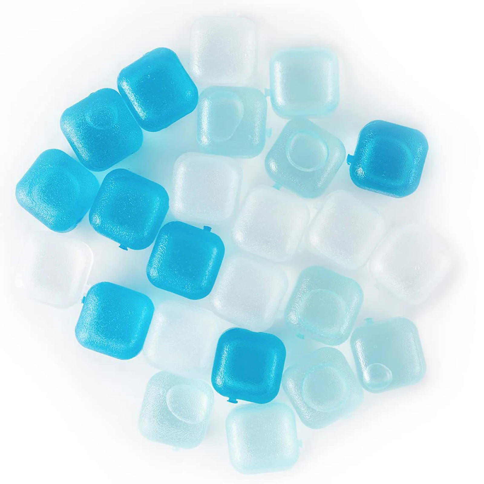 24 Pack Refreezable Plastic Ice Cubes No Dilution Quick Freezing and Cooling Ice Cubes for Coffee Wine Whiskey Cocktails - view 3