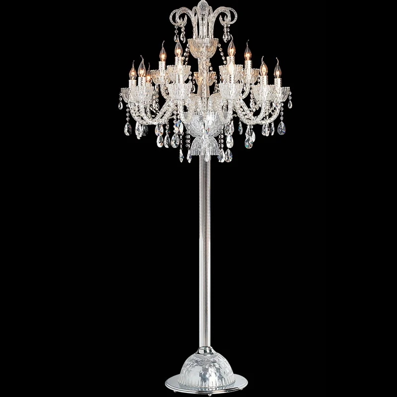 

Luxury villa living room crystal floor lamp candle led bedroom bedside lamp luxury hotel dining restaurant floor lamp