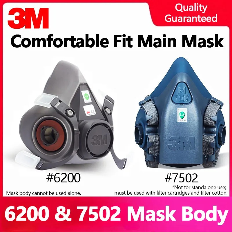3M 6200/7502 silicone respirator when paired with a filter can protect against organic gases formaldehyde benzene smog chemical