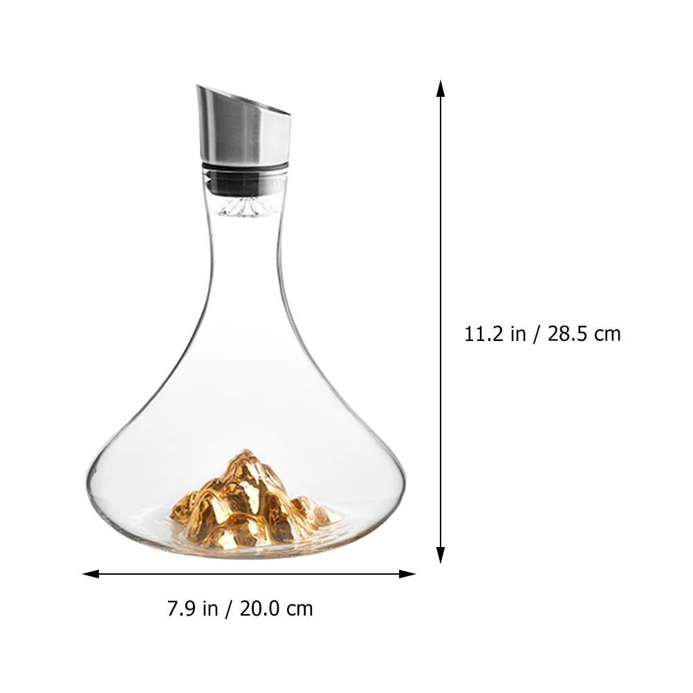 

1pc Wine Crystal Large Simple Capacity Handheld Aerator Smooth Fast Creative Creative Crystal Decanter Decanter