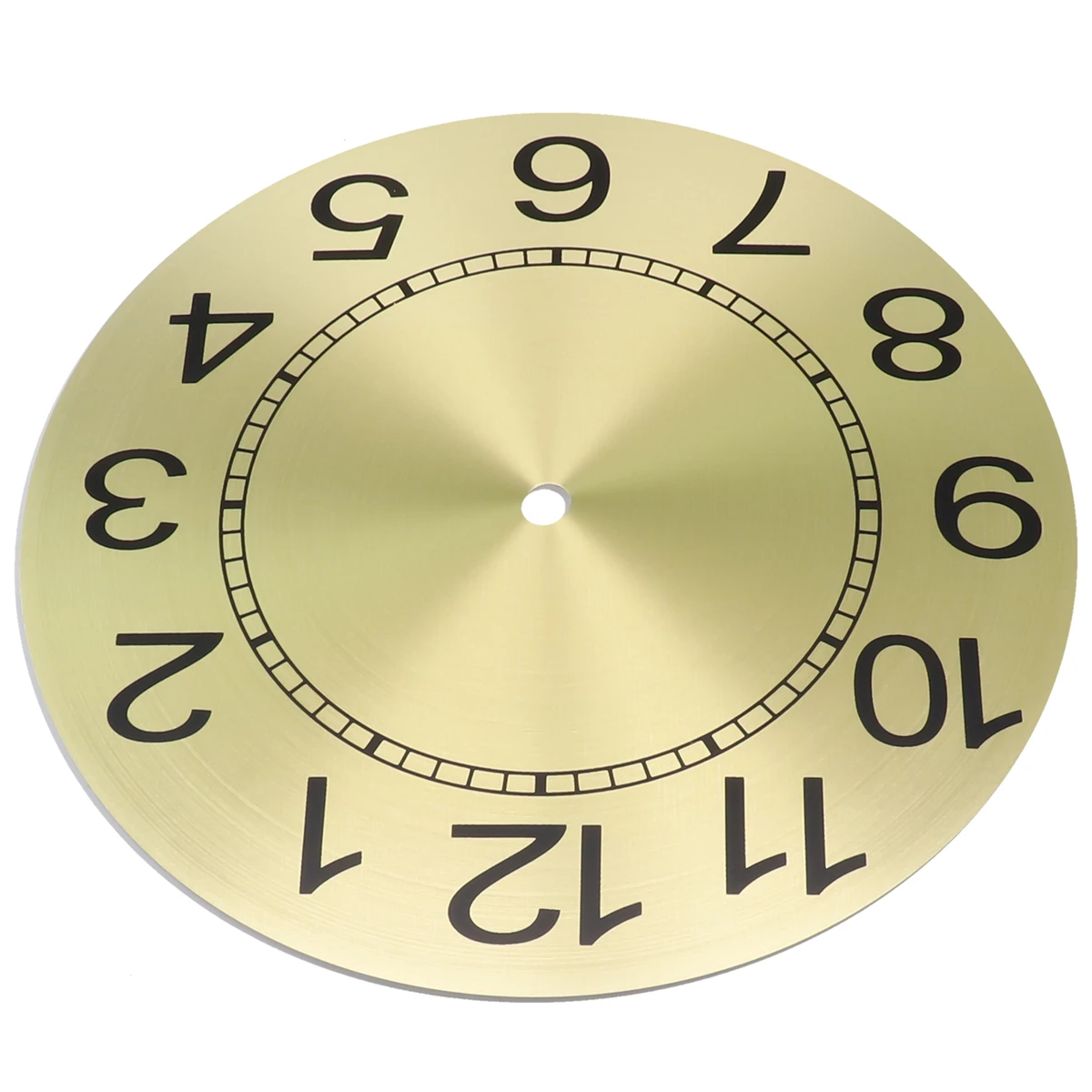 Clock Accessories Dial Face Aluminium Dial Face Arabic Numeral Diameters 243mm Flat Profile Gold Metal Wall Clock Brand New