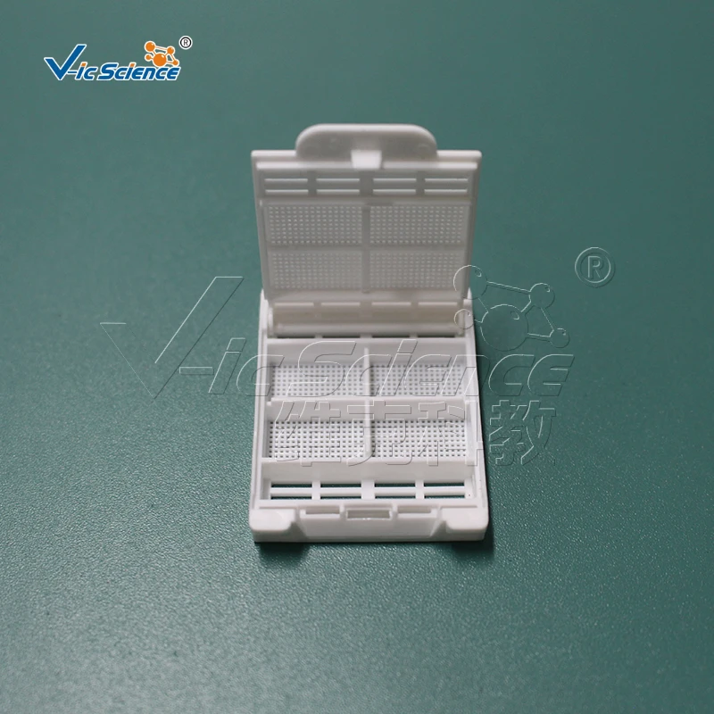 Pathological tissue embedding box histology microtome accessory