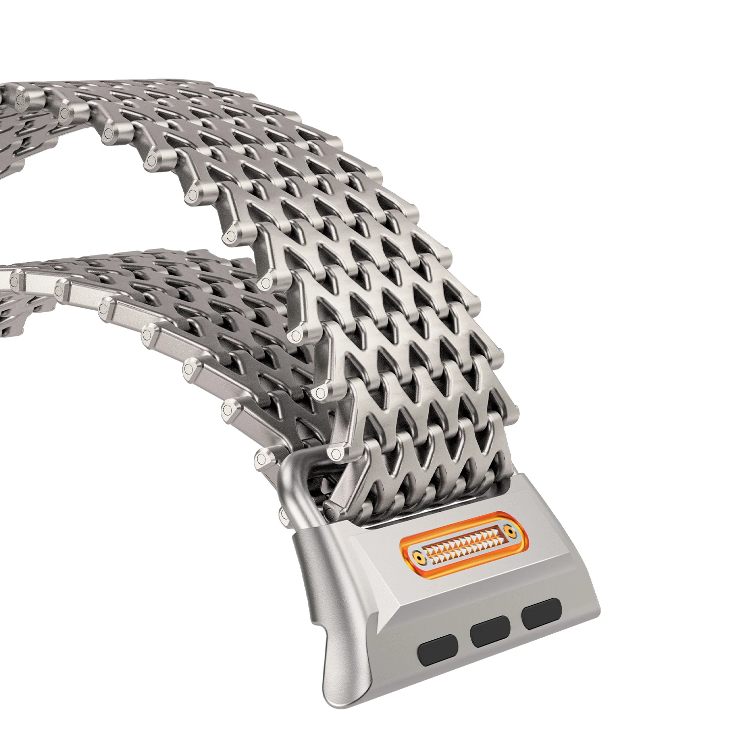 Correa de acero inoxidable de lujo VWAR para Apple Watch Band Ultra 49mm 46mm 45mm pulsera magnética de Color titanio para IWatch 10 9 se