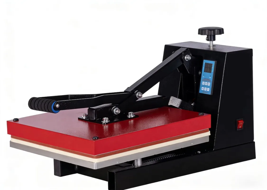 New    Flat Heat Press MC 38A Double Station Lab Equipment Heat Transfer Machine For T Shirt Printing
