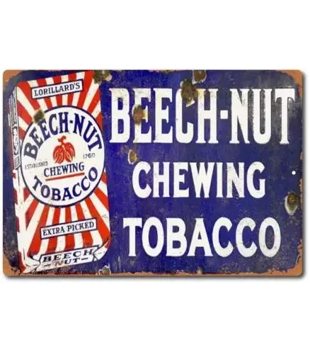 Vintage Retro Beech- Nut Tobacco Tin Sign door Wall Decor Metal Bar  Pub Poster-Aluminum