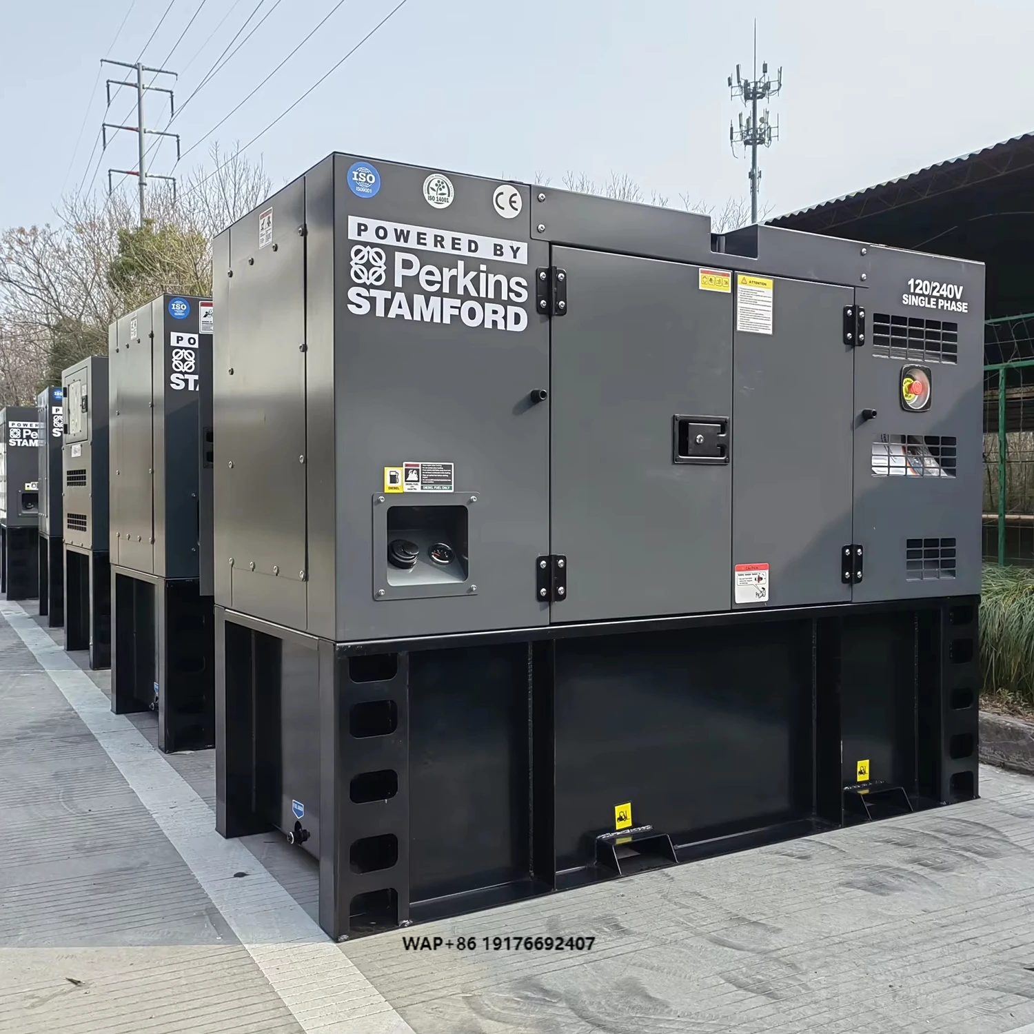 40kva 50kva 75kva Auto Start 1800rpm Perkins Engine Stamford Super Silent ‘Diesel Generators