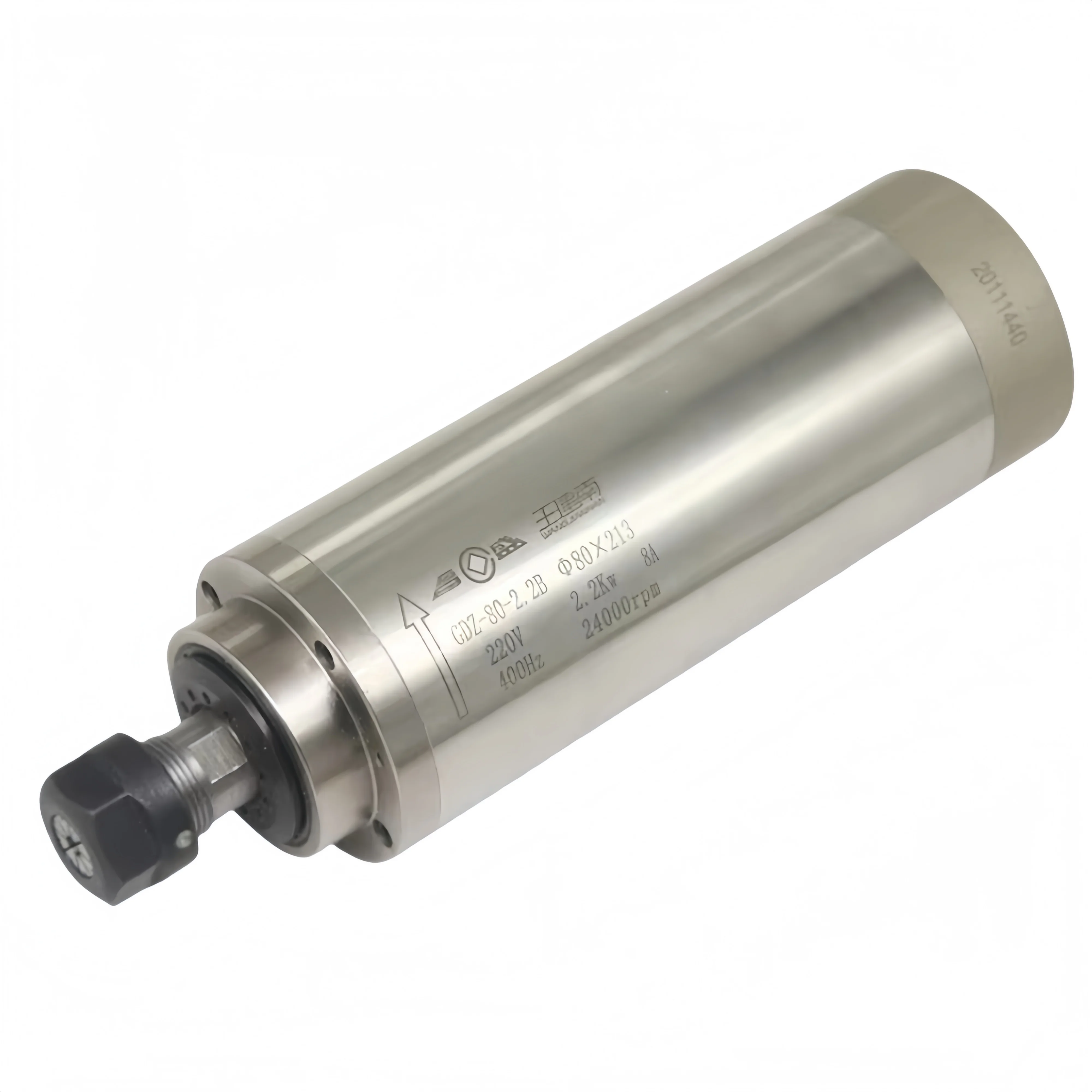 GDZ80-2.2B Spindle Motor 80MM 2.2KW ER20 400HZ 24000RPM Water Cooled  Machine CNC Spindle Motor 2200W Machine Tool Spindle