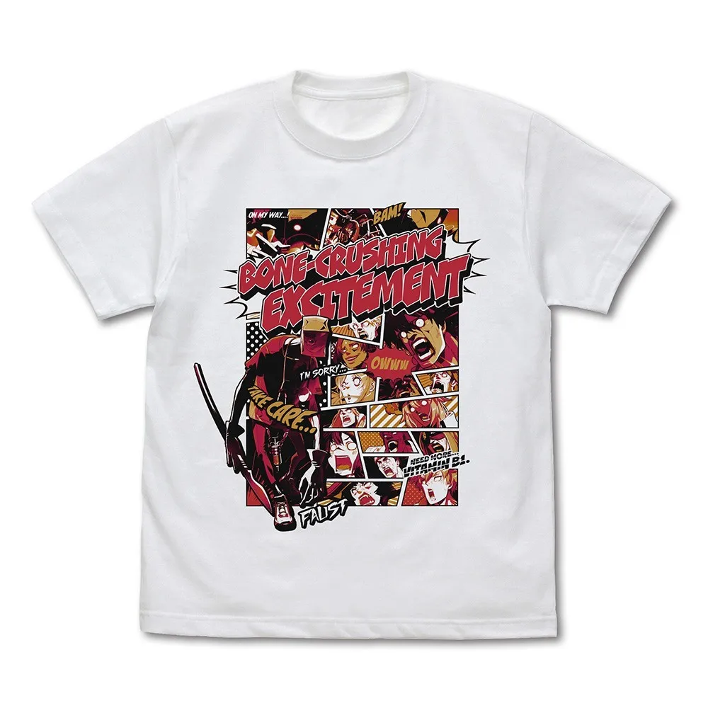 GUILTY GEAR STRIVE Faust “Exciting Fracture” T-shirt white Japan New Pre