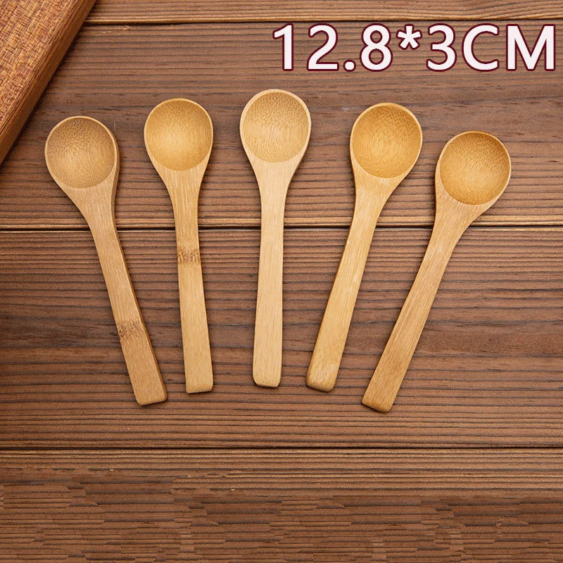 

10/20/50/100pcs Bamboo Spoon Ecofriendly Tableware Scoop Coffee Honey Teaspoon Stirrer Dessert Honey Soup Spoon Household