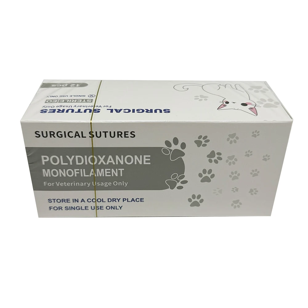 PDO-Einzelstrang-Absorbierbares Nahtmaterial für Veterinärzwecke mit Nadel, steriles Nahtmaterial für Hunde, Katzen und andere Haustiere. – Detail 6