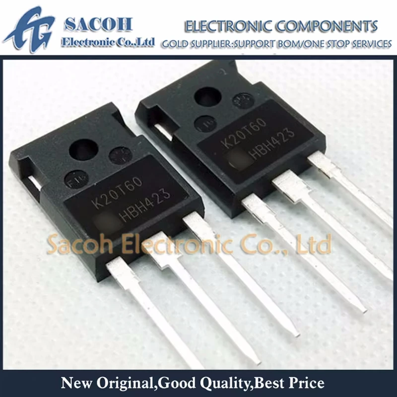 

New Original 5Pcs/Lot IKW20N60T K20T60 TO-247 20A 600V Power IGBT Transistor In Stock