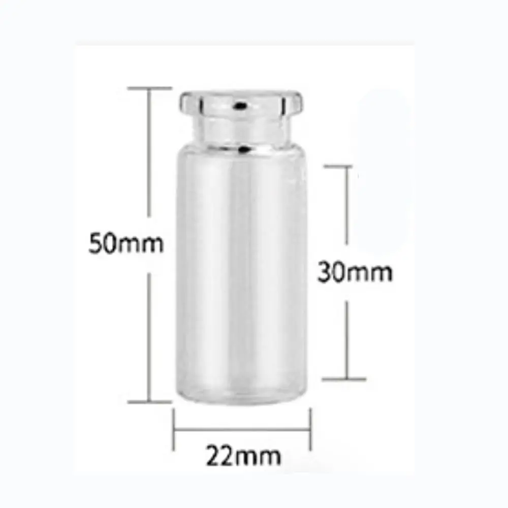 Transparent 10ml Glass Bottle Practical Refillable Container Lab Sample Vial for 10Pcs Lab