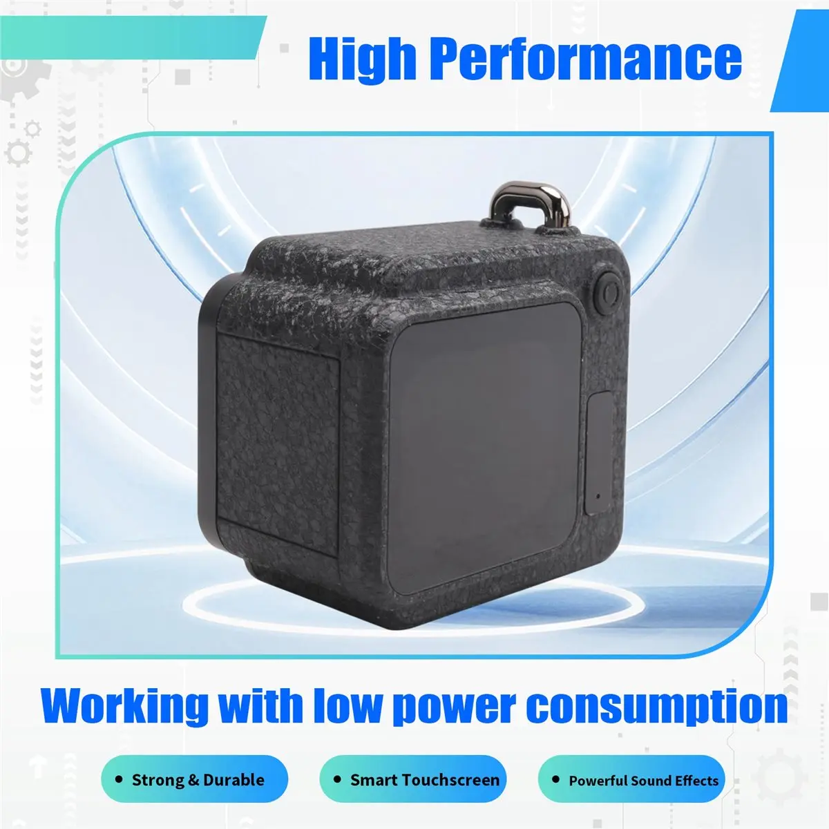 Y970A~!#Smart Touch Screen Mini Speaker Wireless Stereo Outdoor Pocket Speaker Bluetooth Mini Desktop Speaker
