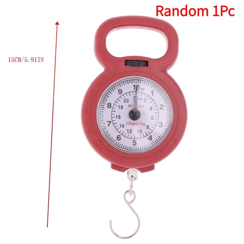 1Pc Mini Pointers Hook Spring Hanging Scale Portable Fishing Scale 10kg Capacity Food Digital Scale Luggage Scale Weighing Scale