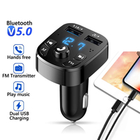 Car Charger Fm Transmitter Bluetooth Audio Dual Usb Car Mp3 Player Hands Free Charger 3.1A Fast Charger Car Accessories