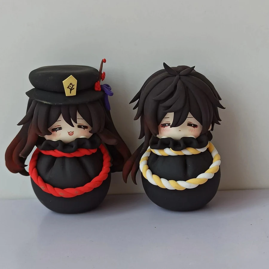 Game Impact Keadehara Kazuha Steamed Stuffed Bun Shape 7cm Anime Figure Kawaii Toy Q Figural Clay Making Model Gift Keychains