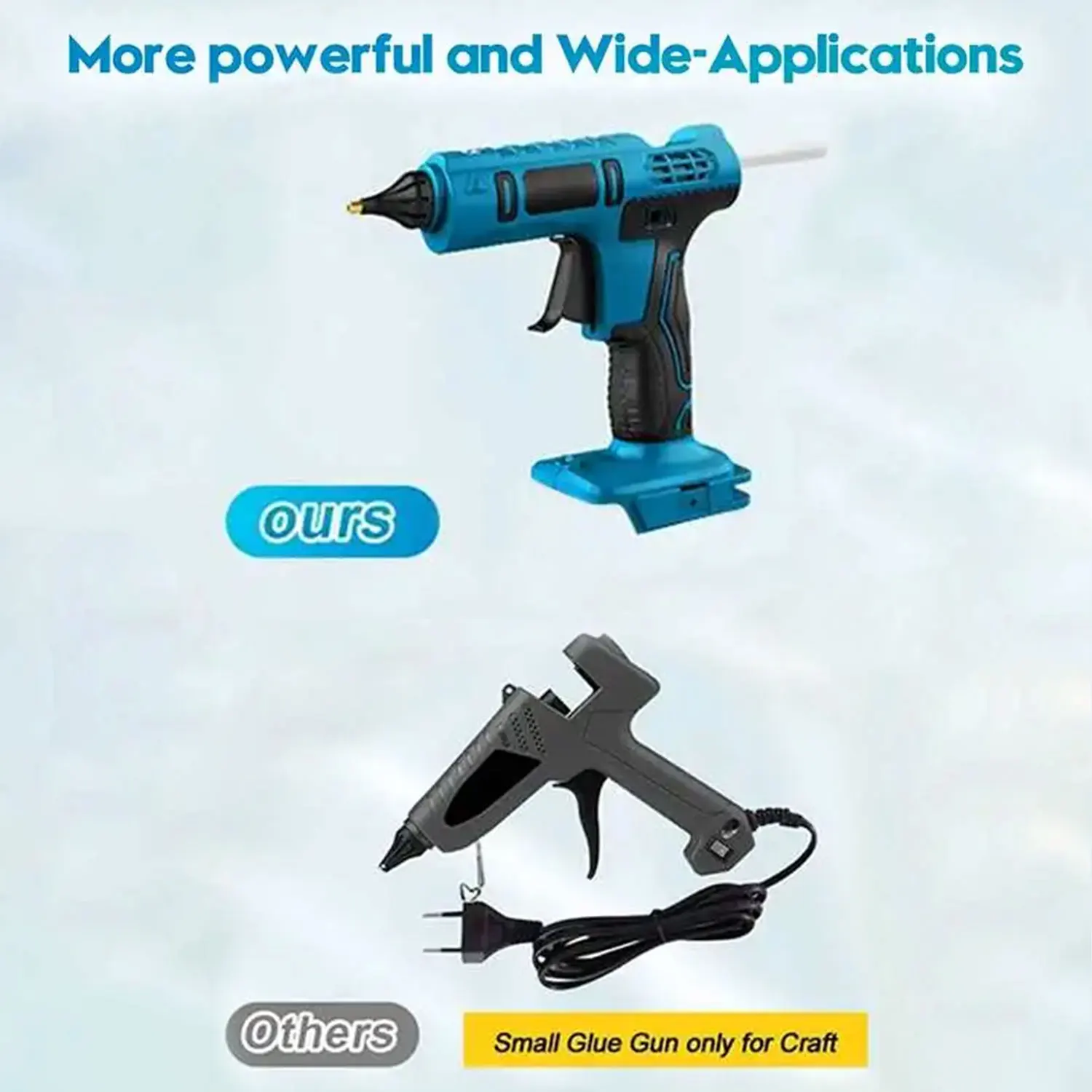 Electric Hot Melt Glue Gun, Cordless Electric Glue Gripper, Hot Melt Welding Battery, Hot Air Gun, 10 Glue Sticks